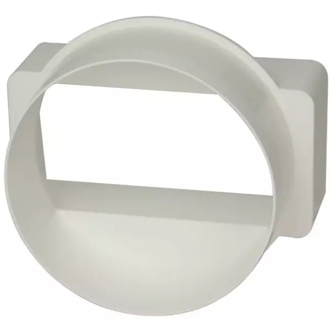 Rechthoekige kunststof verloop Ø100mm - 110x55 - KSD1