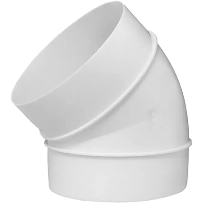 Ronde kunststof 45 ° bocht diameter: 100 mm AL100-45