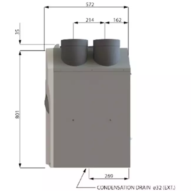 WTW-unit ComfoAir Standard 300 (WHR 930) Basis RF R Randaarde