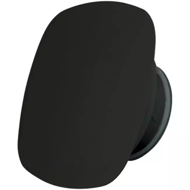 Imaginair RLV ventiel vierkant Ø 125 mm  - montageveren + ring - zwart