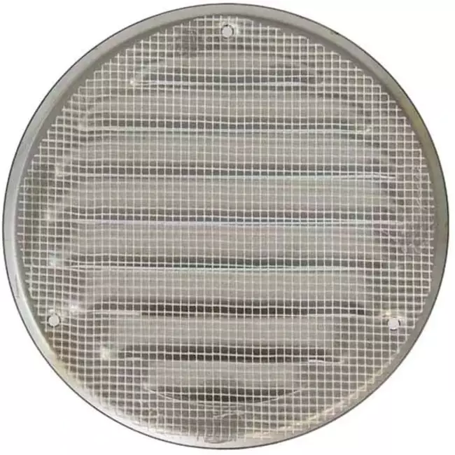 Metalen ventilatierooster rond 100 mm rvs - MR100i