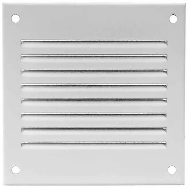 Metalen rooster 100x100mm wit - MR1010