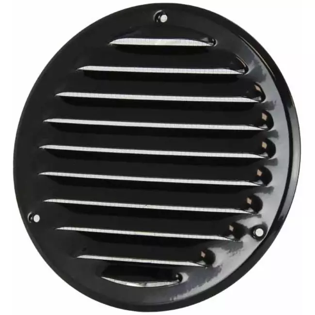 Metalen ventilatierooster rond 100 mm zwart - MR100M - RAL9005