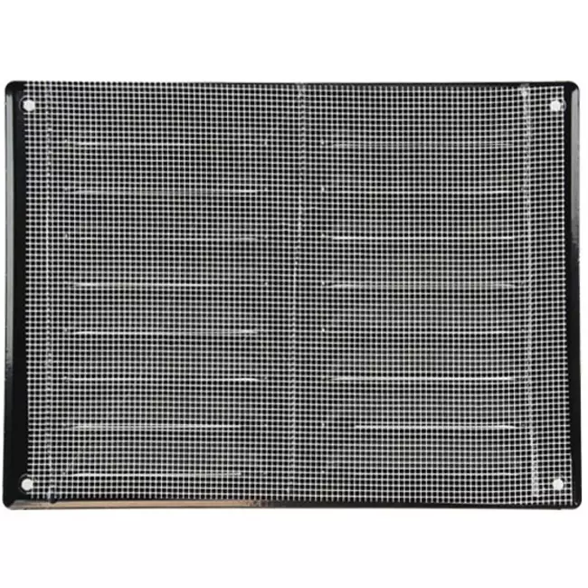 Metalen ventilatierooster vierkant 260x190 mm zwart - MR2619M - RAL9005
