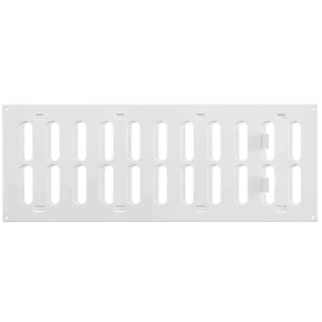 Metalen rooster verstelbaar 400x150mm wit - MR4015R - RAL9016