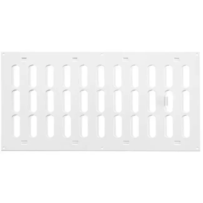 Metalen rooster verstelbaar 400x200 wit - MR4020R - RAL9016
