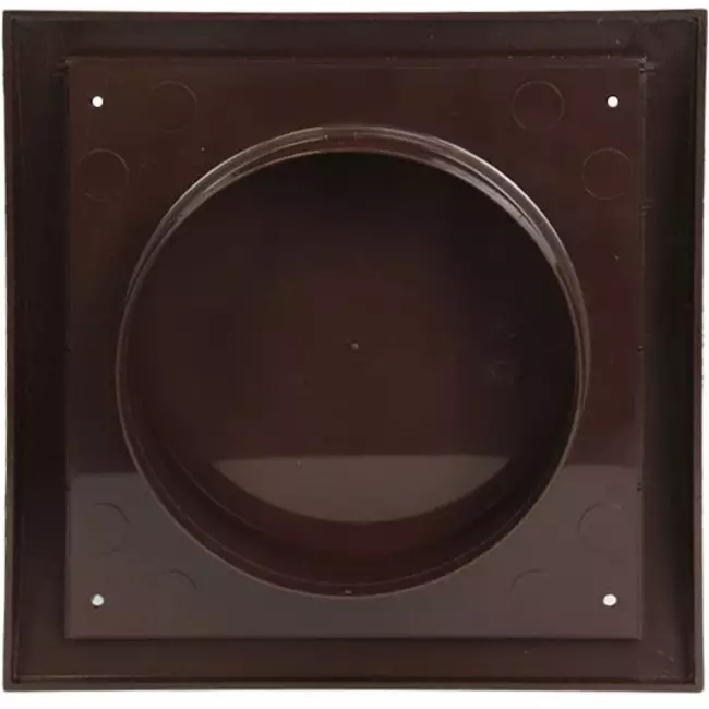 Gevelrooster met terugslagklep 150x150 mm diameter 100 mm bruin - ND10FVB