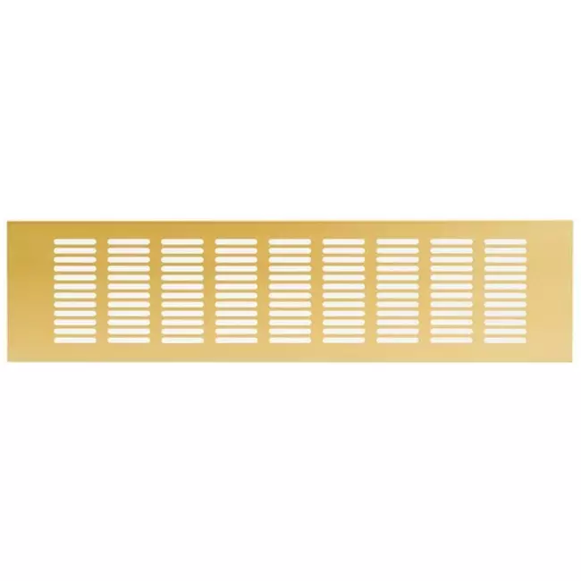 Grille de ventilation plinthe aluminium - or L = 400 mm x H = 100 mm - RA1040G