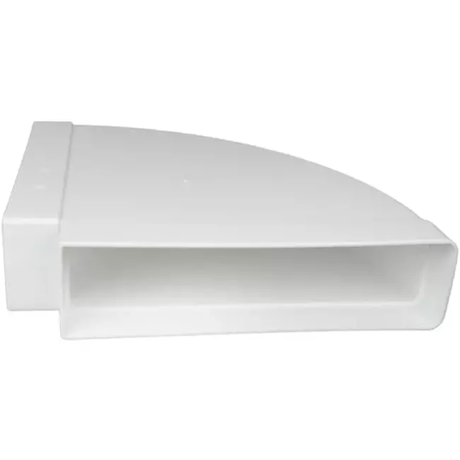 Rechthoekige kunststof horizontale 90° bocht 220X55mm - KLH25-90