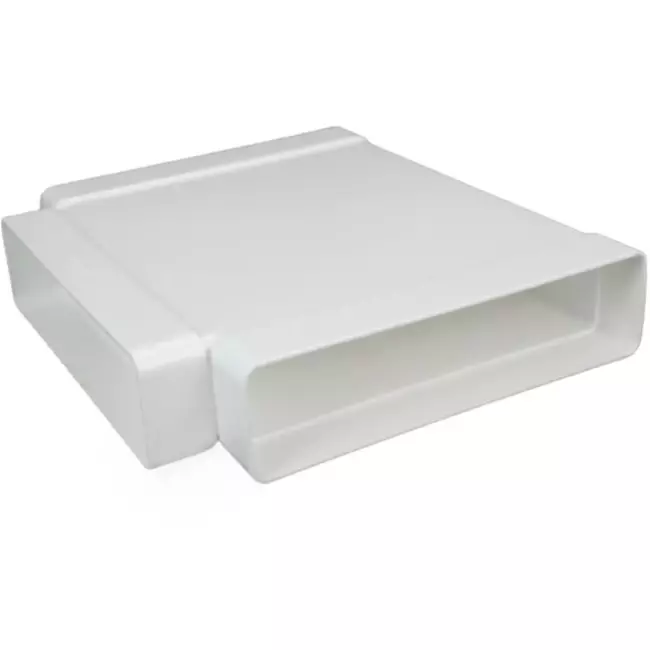 Rechthoekig kunststof T-stuk 220X55mm - KT25