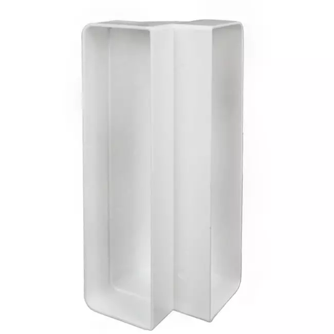Rechthoekige kunststof verticale 90° bocht 220X55mm - KLV25-90