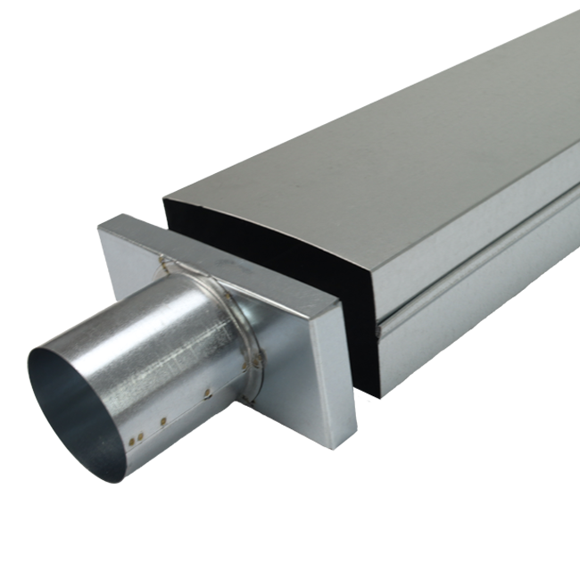 Deksel 220x80 mm met aansluiting diameter 80 mm tbv instortkanaal