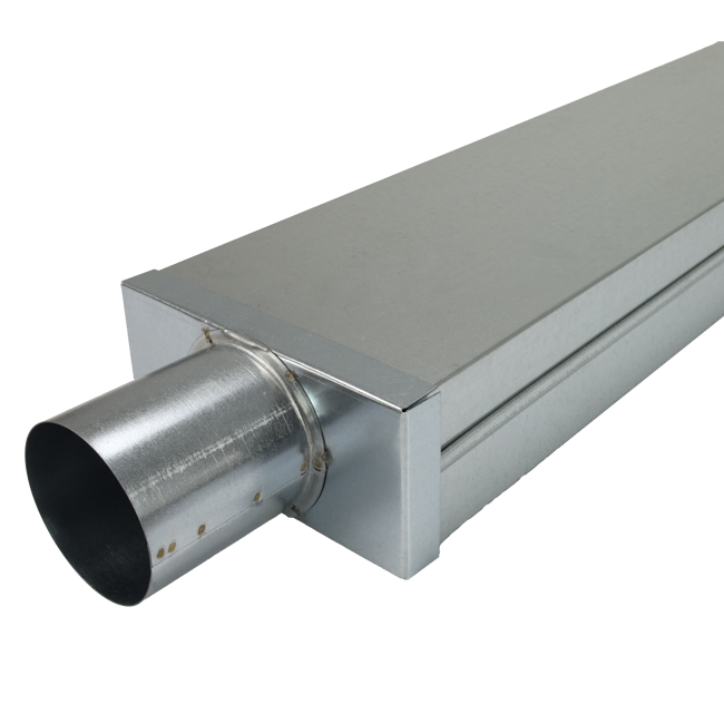 Deksel 220x80 mm met aansluiting diameter 80 mm tbv instortkanaal