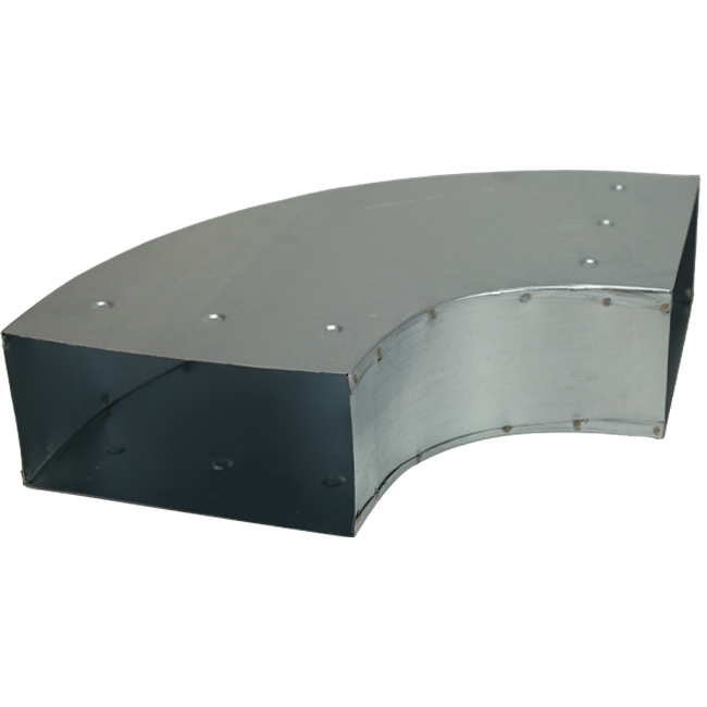 Bocht 90 graden 220x80 mm horizontaal tbv instortkanaal