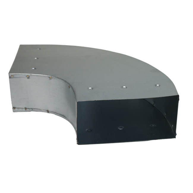 Bocht 90 graden 220x80 mm horizontaal tbv instortkanaal
