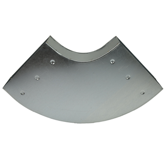 Bocht 90 graden 220x80 mm horizontaal tbv instortkanaal