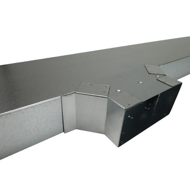 Zijaansluiting 220x80 mm voor rechthoekig instortkanaal
