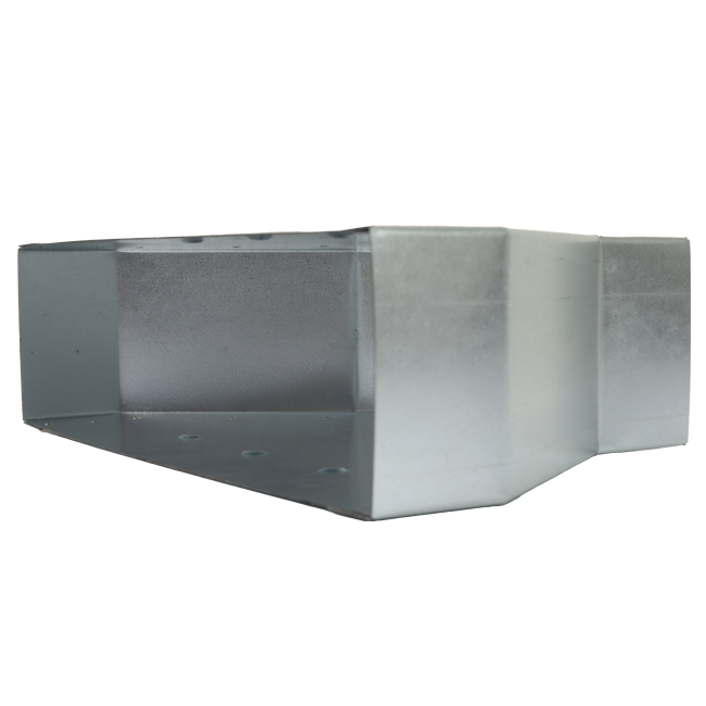Verloopstuk 300 x 80 mm naar 220 x 80 mm tbv instortkanaal