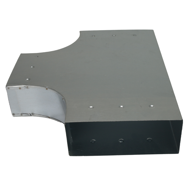 T-stuk 90 graden 220x80 mm - 220x80 mm tbv instortkanaal