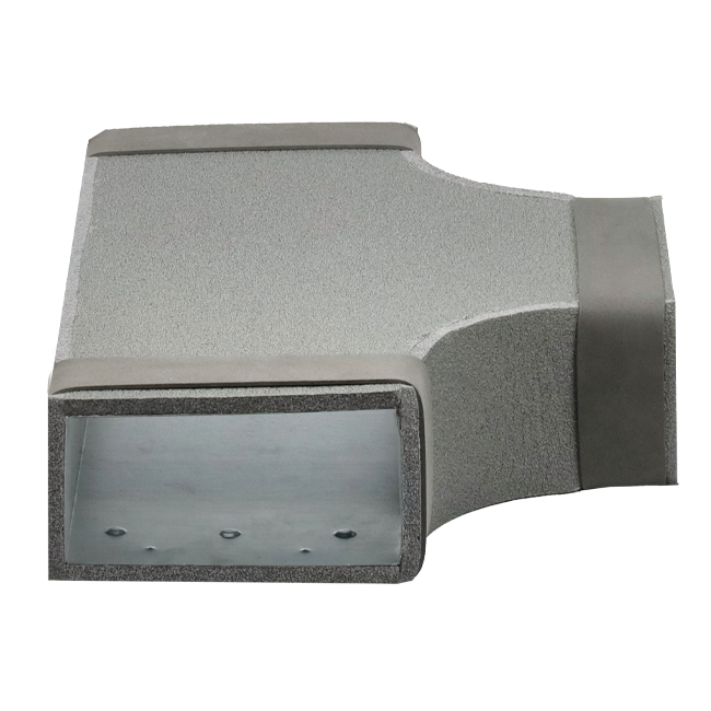 Thermoduct T-stuk 90 graden 300x80 - 220x80 tbv instortkanaal
