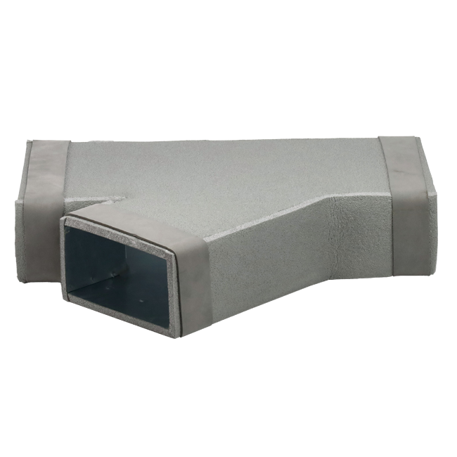 Thermoduct T-stuk 45 graden 220x80 - 170x80 tbv instortkanaal
