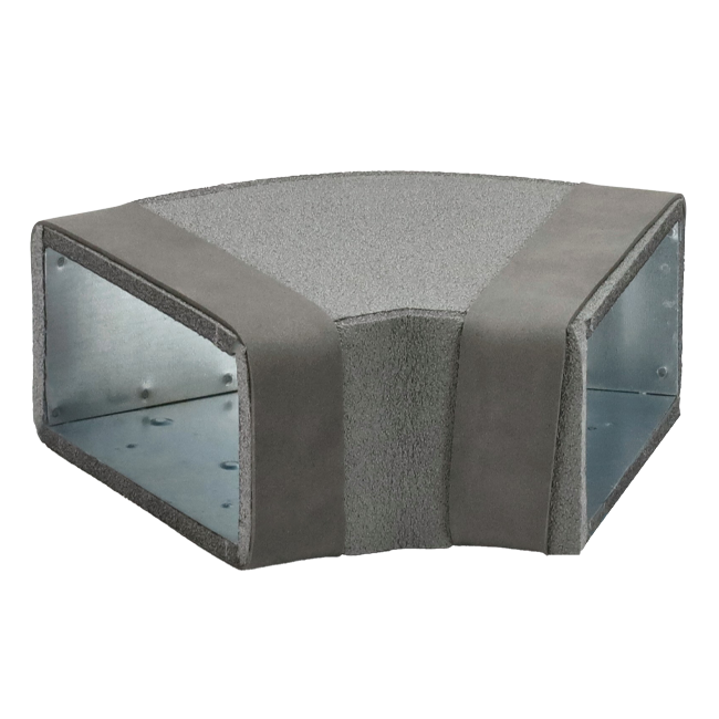 Thermoduct bocht 45 graden 170x80 horizontaal tbv instortkanaal