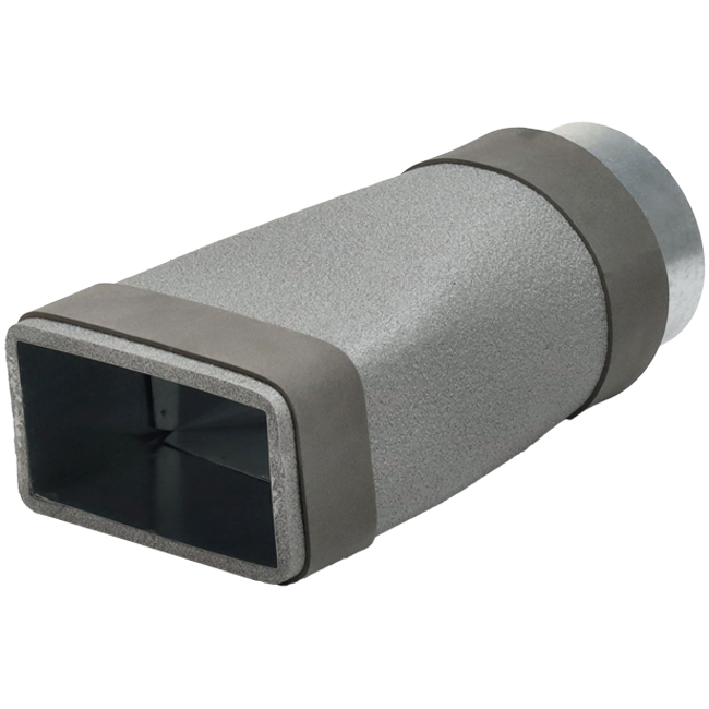 Thermoduct verloopstuk 220x80 mm naar diameter 150 mm