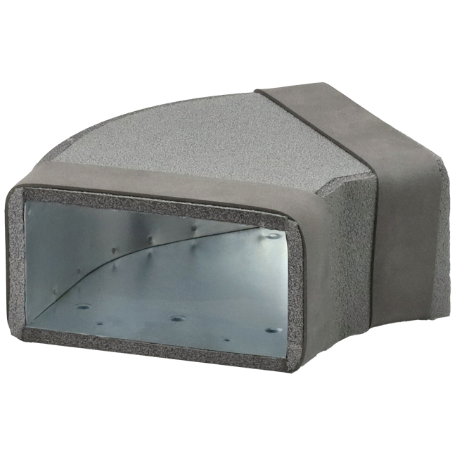 Thermoduct instortbocht 45 graden 300x80 mm horizontaal