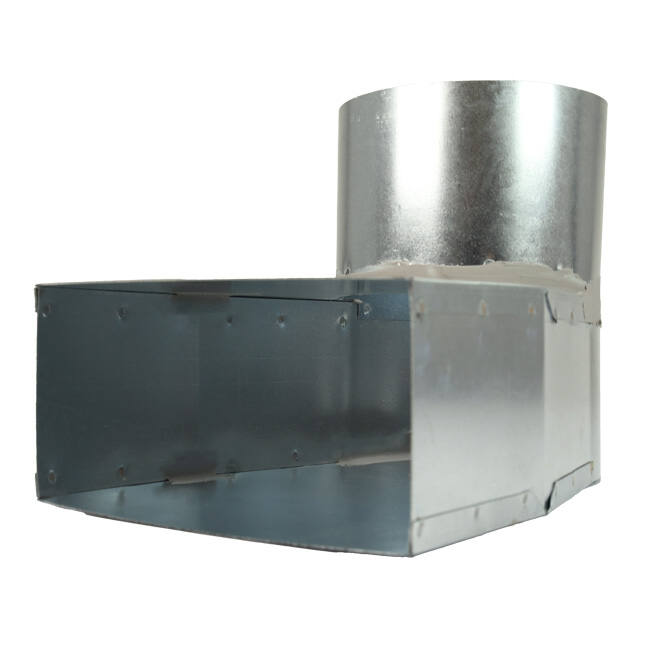 Lepe hoekstuk 220x80 mm naar diameter 160 mm