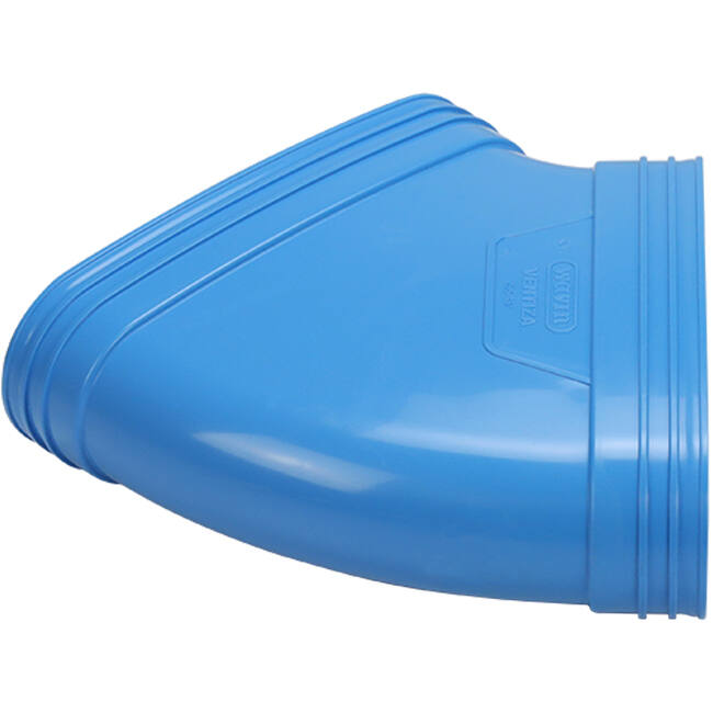 Wavin Ventiza bocht 45 graden PVC ovaal 235x80 mm horizontaal M/M