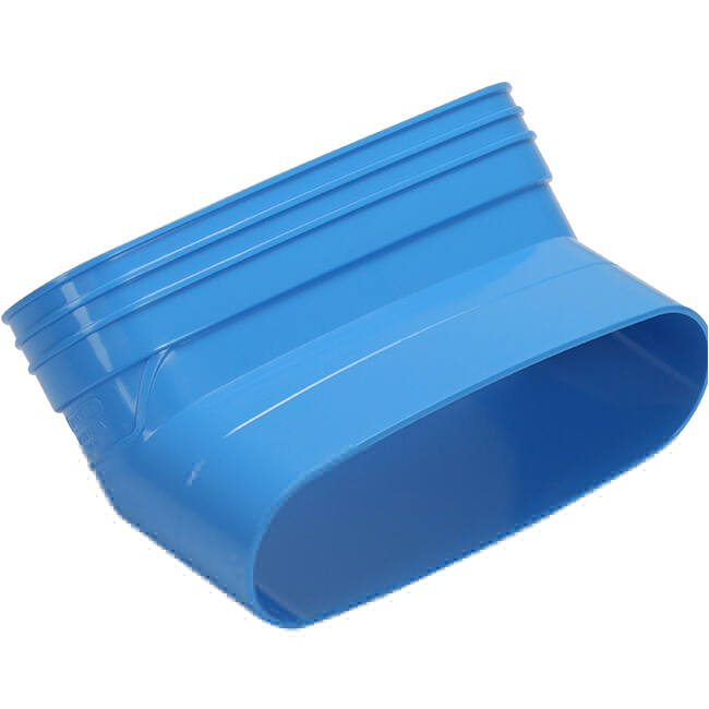 Wavin Ventiza bocht 45 graden PVC ovaal 235x80 mm verticaal M/S