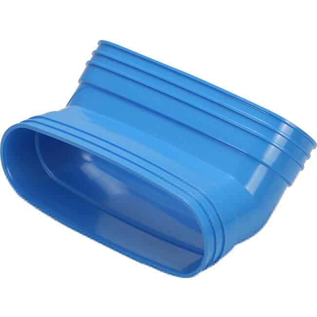 Wavin Ventiza bocht 45 graden PVC ovaal 235x80 mm verticaal M/M