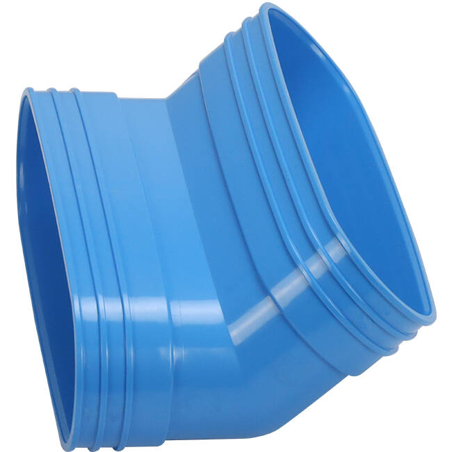 Wavin Ventiza bocht 45 graden PVC ovaal 235x80 mm verticaal M/M