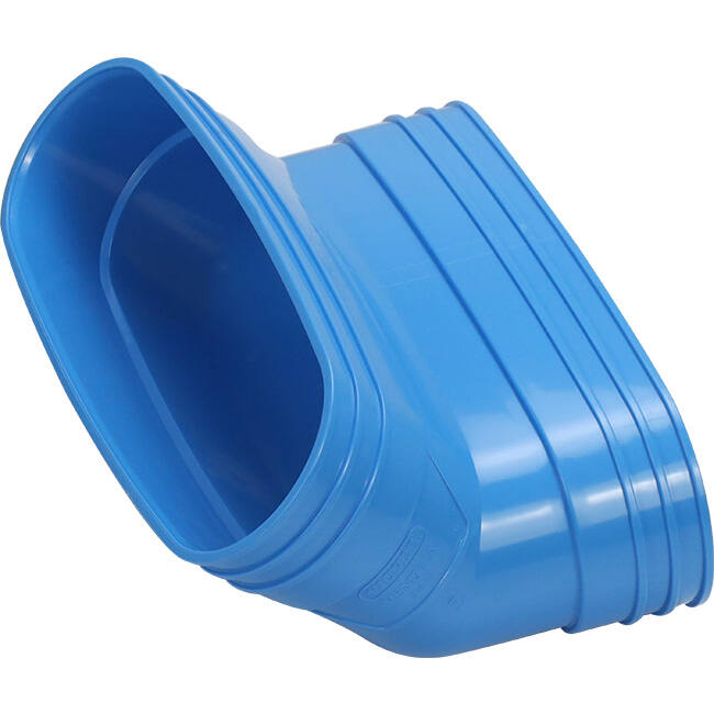 Wavin Ventiza bocht 45 graden PVC ovaal 235x80 mm verticaal M/M