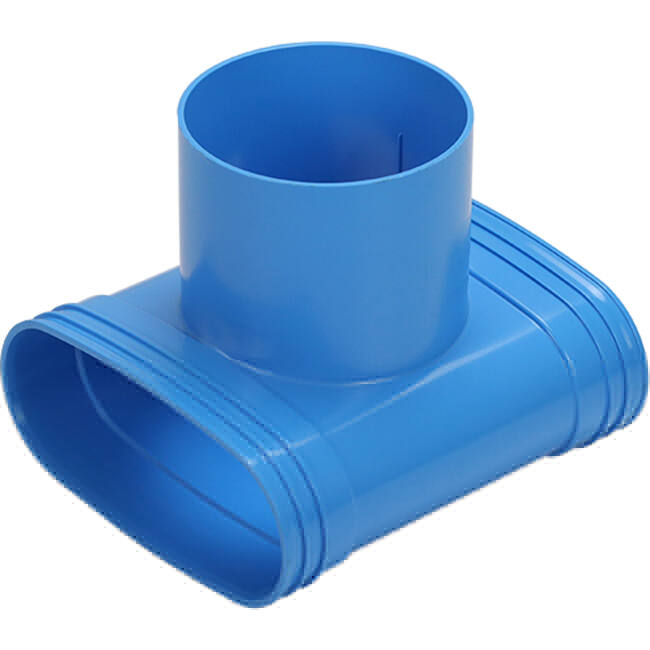 Wavin Ventiza T-stuk PVC ovaal 195x80 mm met diameter 160 mm M/M/M