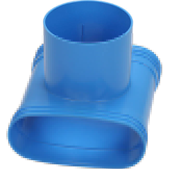 Wavin Ventiza T-stuk PVC ovaal 195x80 mm met diameter 160 mm M/M/M