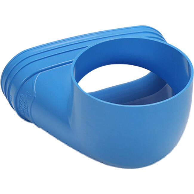 Wavin Ventiza eindstuk 90 graden PVC ovaal 195x80x50 mm met diameter 125 mm M/M