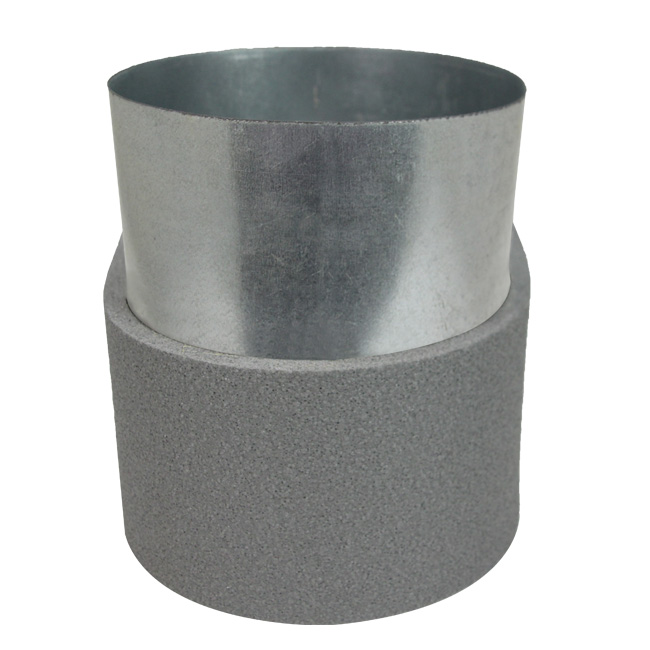 Thermoduct lepe hoekstuk enkel symetrisch 220x80 mm naar diameter 150 mm