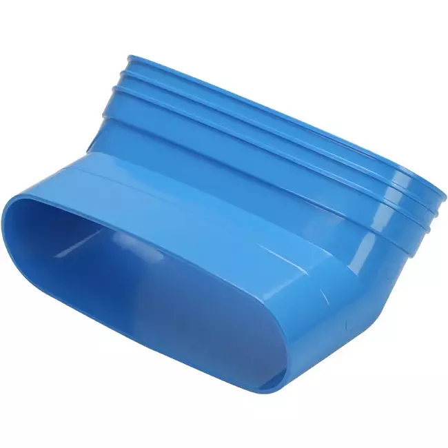 Wavin Ventiza bocht 45 graden PVC ovaal 195x80 mm verticaal M/S