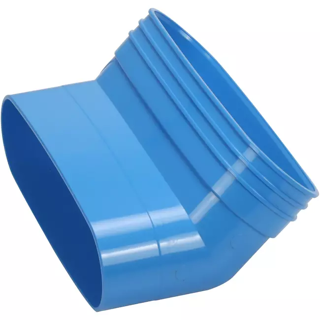 Wavin Ventiza bocht 45 graden PVC ovaal 195x80 mm verticaal M/S