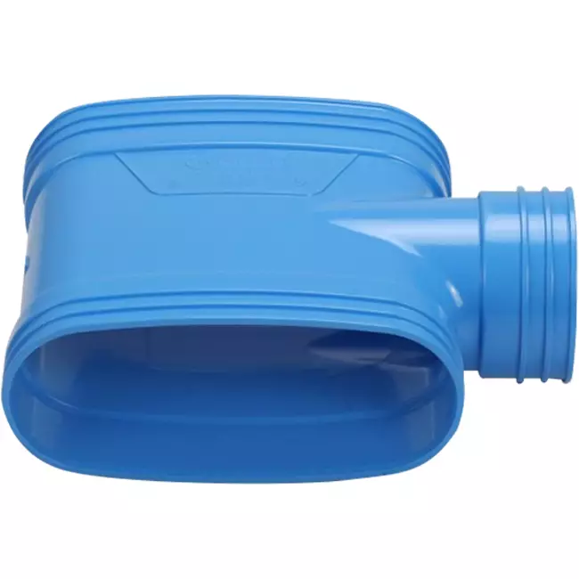 Wavin Ventiza T-stuk PVC ovaal 195x80 mm M/M/M