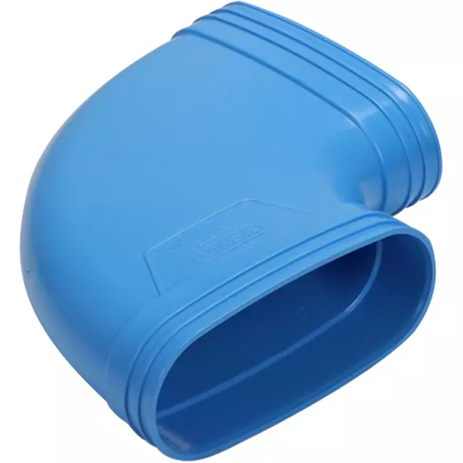 Wavin Ventiza bocht 90 graden PVC ovaal 195x80 mm horizontaal M/M
