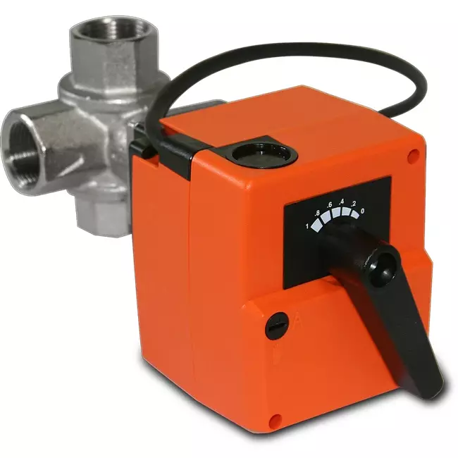 Drieweg kogelkraan DN15 met actuator 230 V - STK 05