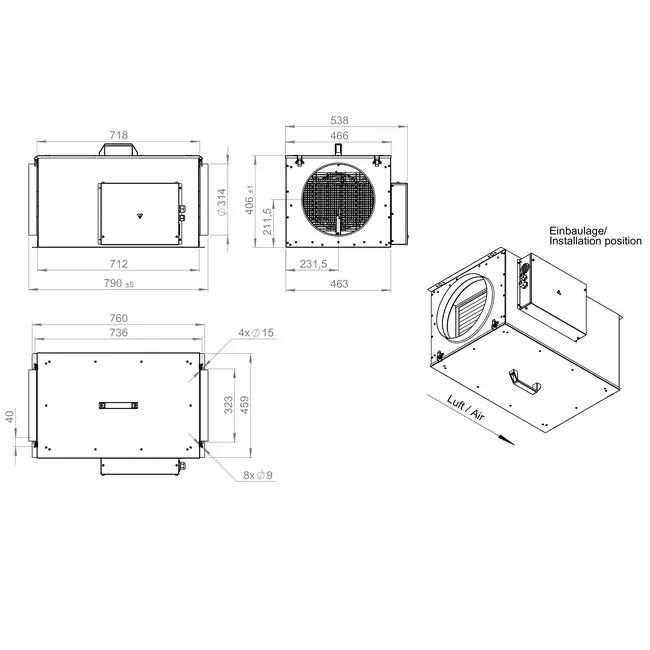 Unité d'alimentation avec chauffage électrique - FFH 315 EC EOJR 01