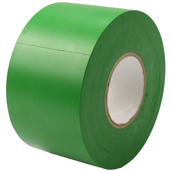 PVC tape groen 50 mm breed - rol 33 m