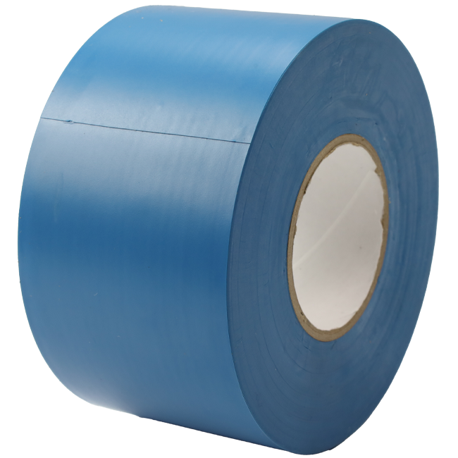 PVC tape blauw 50 mm breed - rol 33 m