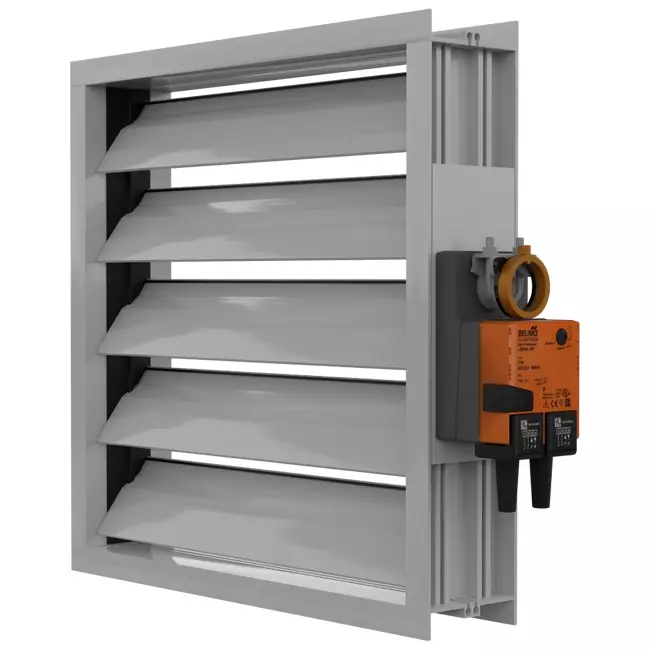 Maxivent demper met actuator voor M4523 horizontaal links - DAL