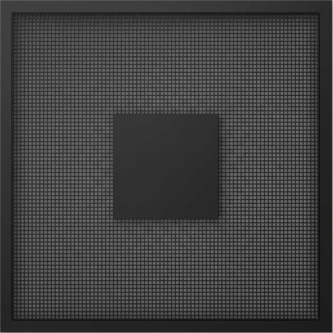 Geperforeerd plafondrooster voor toe- en afvoer 595x595 mm – 125 mm – RAL 9005