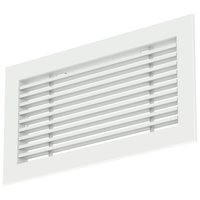 Caillebotis en aluminium - avec ressorts de friction - 600x150 mm - RAL 9016