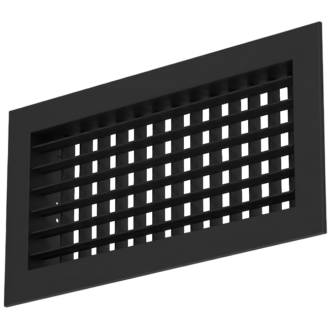Wandrooster aluminium dubbel instelbaar – met klemveren – 500x100 mm – RAL 9005